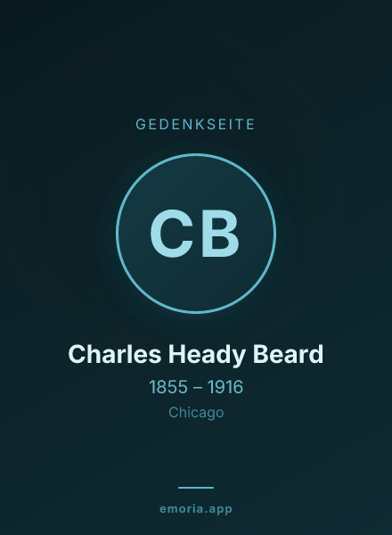 Gedenkportrait von Charles Heady Beard