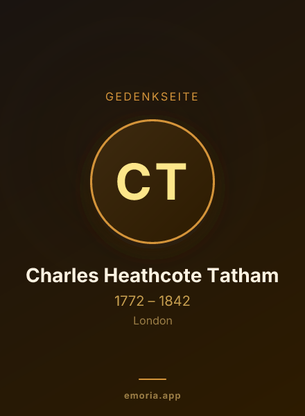 Gedenkportrait von Charles Heathcote Tatham
