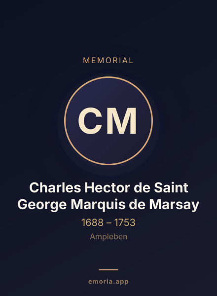 Memorial portrait of Charles Hector de Saint George Marquis de Marsay
