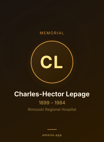 Memorial portrait of Charles-Hector Lepage