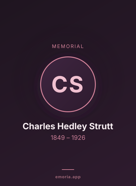 Memorial portrait of Charles Hedley Strutt