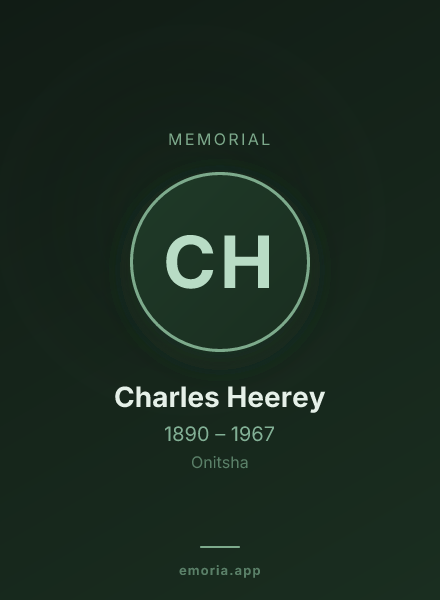 Memorial portrait of Charles Heerey