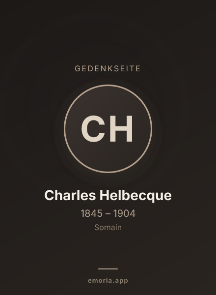 Gedenkportrait von Charles Helbecque