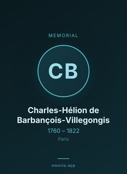 Memorial portrait of Charles-Hélion de Barbançois-Villegongis
