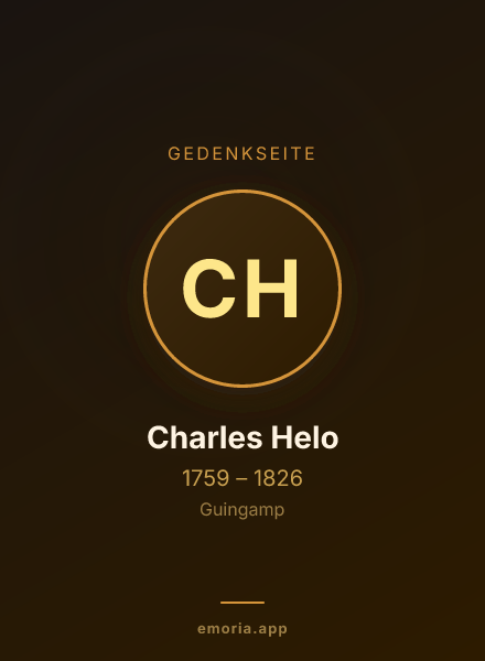 Gedenkportrait von Charles Helo