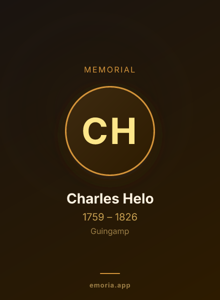Memorial portrait of Charles Helo
