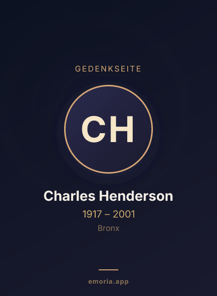Gedenkportrait von Charles Henderson