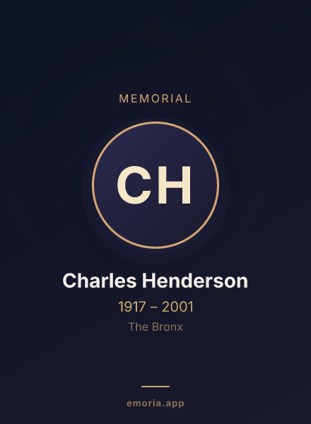Memorial portrait of Charles Henderson