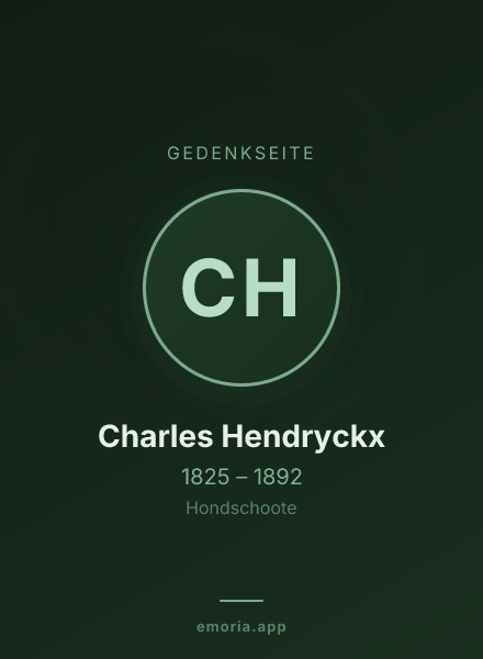 Gedenkportrait von Charles Hendryckx