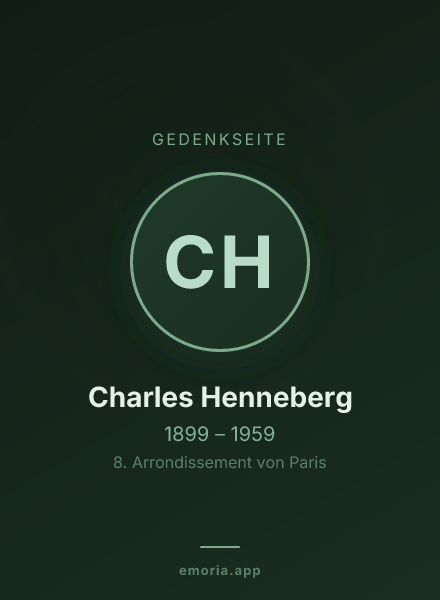 Gedenkportrait von Charles Henneberg