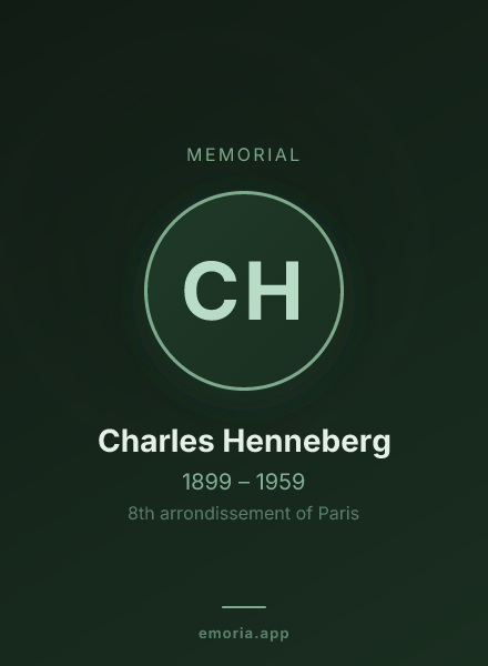 Memorial portrait of Charles Henneberg
