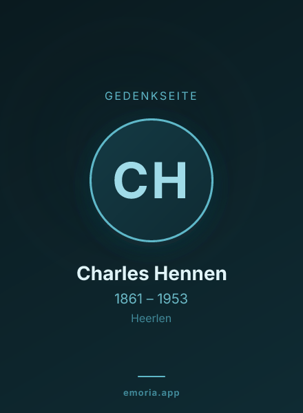 Gedenkportrait von Charles Hennen