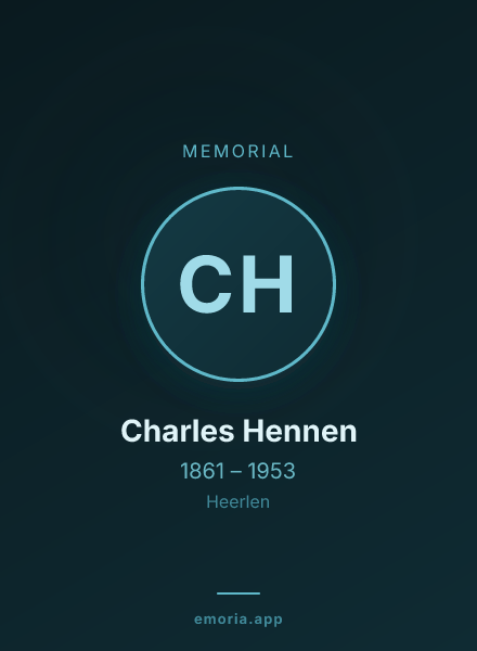 Memorial portrait of Charles Hennen