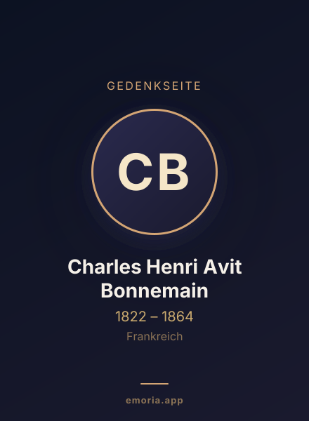 Gedenkportrait von Charles Henri Avit Bonnemain