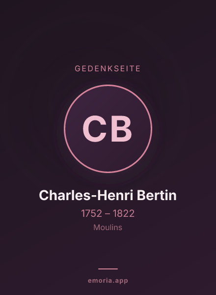 Gedenkportrait von Charles-Henri Bertin