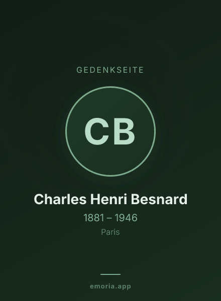 Gedenkportrait von Charles Henri Besnard