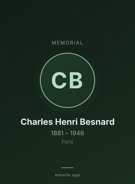 Memorial portrait of Charles Henri Besnard