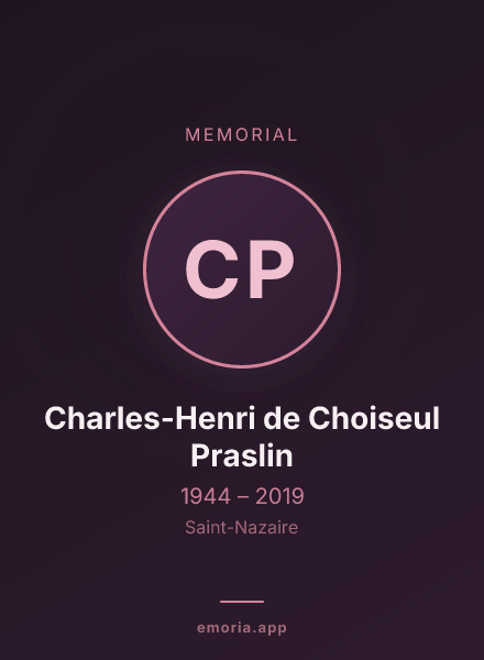 Memorial portrait of Charles-Henri de Choiseul Praslin