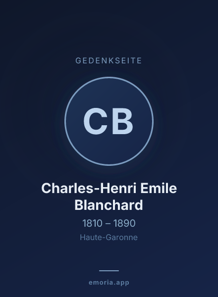 Gedenkportrait von Charles-Henri Emile Blanchard