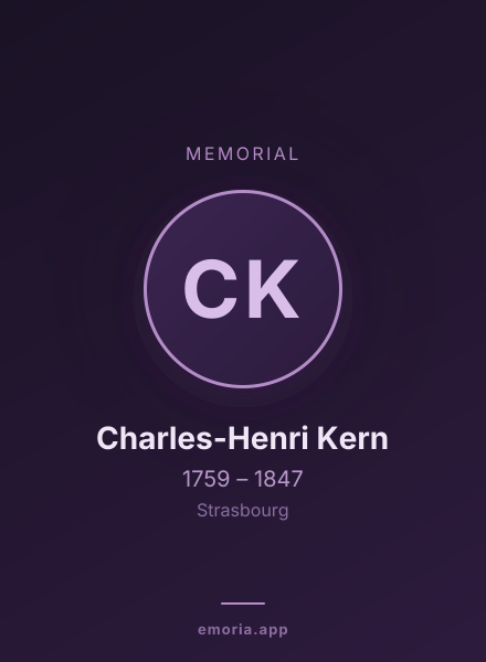 Memorial portrait of Charles-Henri Kern