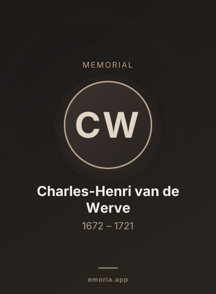 Memorial portrait of Charles-Henri van de Werve