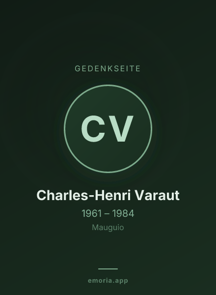 Gedenkportrait von Charles-Henri Varaut