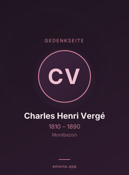 Gedenkportrait von Charles Henri Vergé