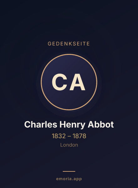 Gedenkportrait von Charles Henry Abbot