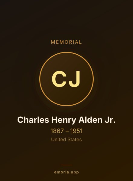 Memorial portrait of Charles Henry Alden Jr.