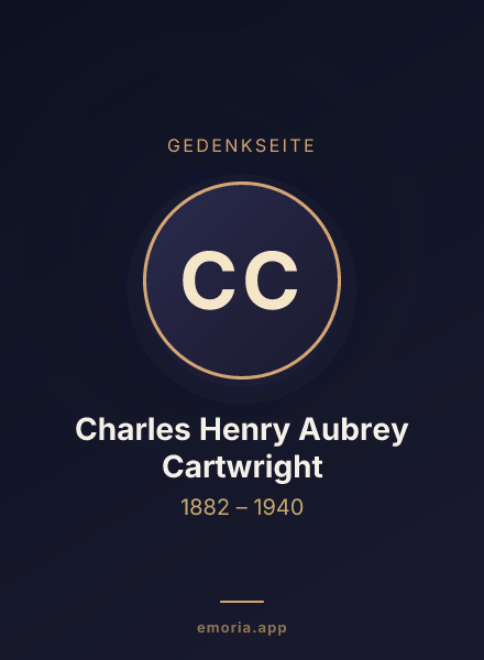 Gedenkportrait von Charles Henry Aubrey Cartwright