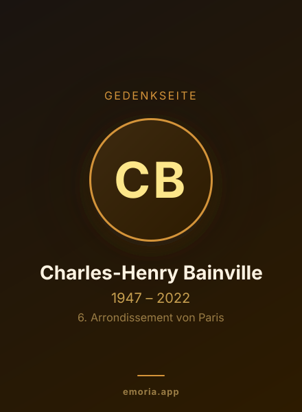 Gedenkportrait von Charles-Henry Bainville