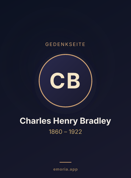 Gedenkportrait von Charles Henry Bradley