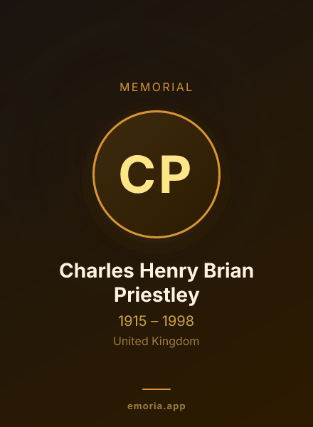 Memorial portrait of Charles Henry Brian Priestley