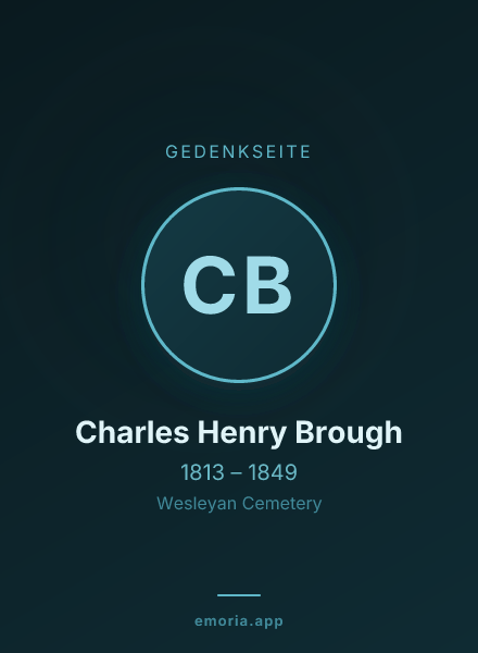 Gedenkportrait von Charles Henry Brough