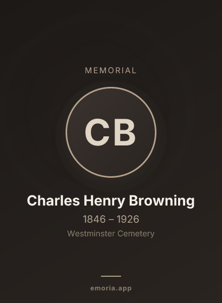 Memorial portrait of Charles Henry Browning