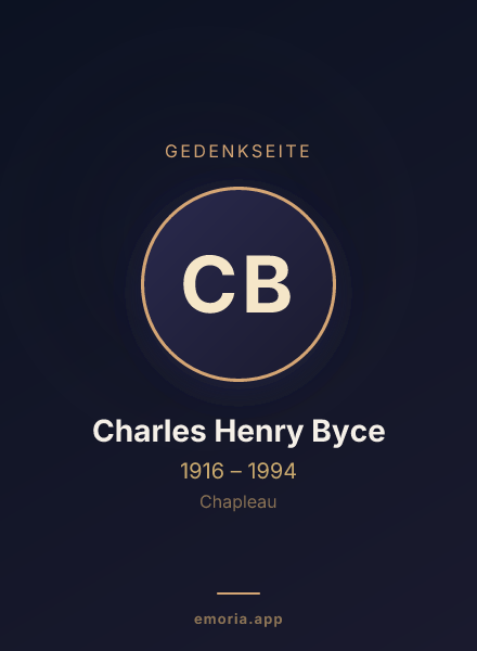 Gedenkportrait von Charles Henry Byce