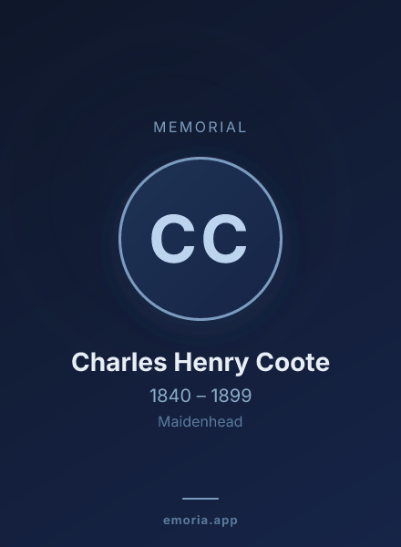 Memorial portrait of Charles Henry Coote
