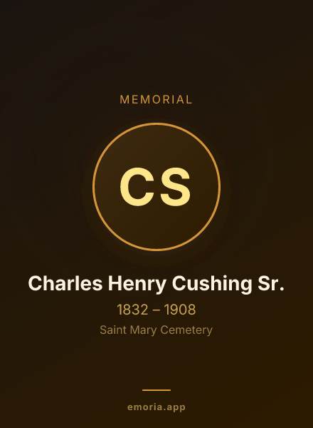Memorial portrait of Charles Henry Cushing Sr.