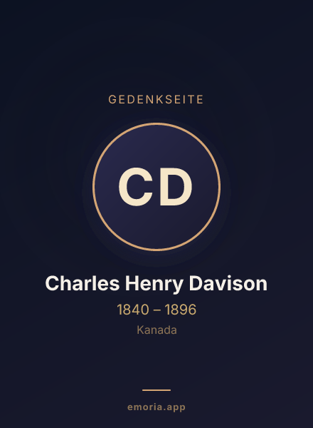 Gedenkportrait von Charles Henry Davison