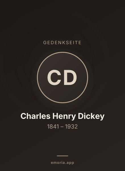 Gedenkportrait von Charles Henry Dickey
