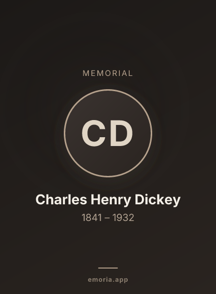 Memorial portrait of Charles Henry Dickey