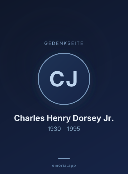 Gedenkportrait von Charles Henry Dorsey Jr.