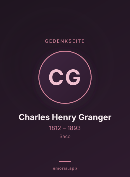 Gedenkportrait von Charles Henry Granger