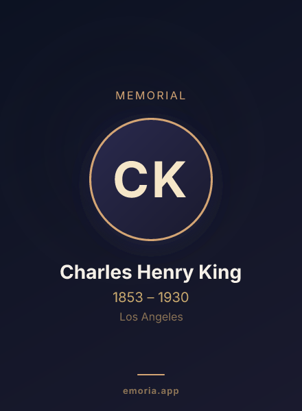 Memorial portrait of Charles Henry King