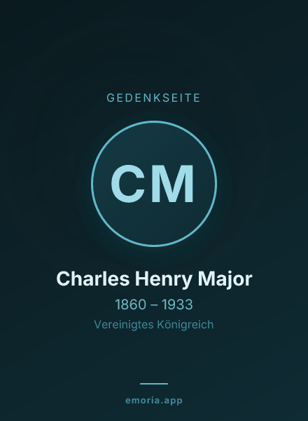 Gedenkportrait von Charles Henry Major