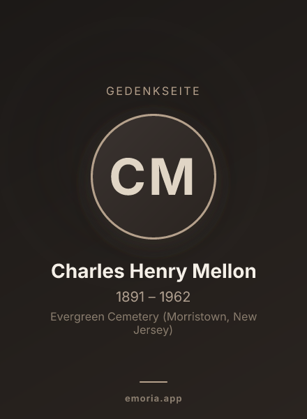 Gedenkportrait von Charles Henry Mellon