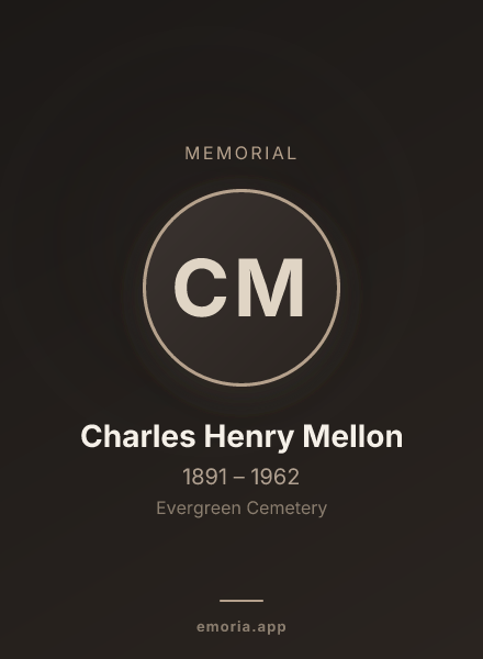 Memorial portrait of Charles Henry Mellon