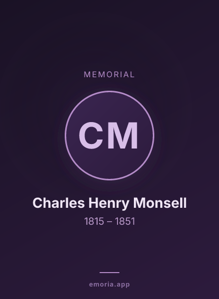 Memorial portrait of Charles Henry Monsell