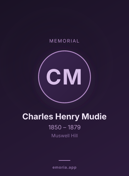 Memorial portrait of Charles Henry Mudie