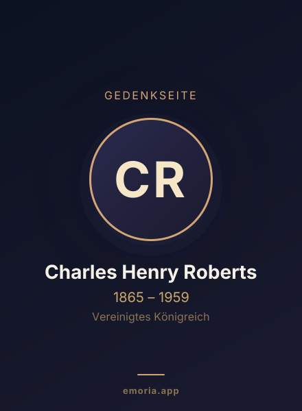 Gedenkportrait von Charles Henry Roberts
